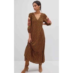 FARM Rio Brown Floral Maxi Dress
